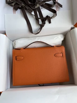 Alternative view of HERMES Clutches Bags Epsom Leather (Orange-Gold) 22CM F50202608090206