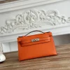 HERMES Clutches Bags Epsom Leather (Orange-Silver) 22CM F50202608090162