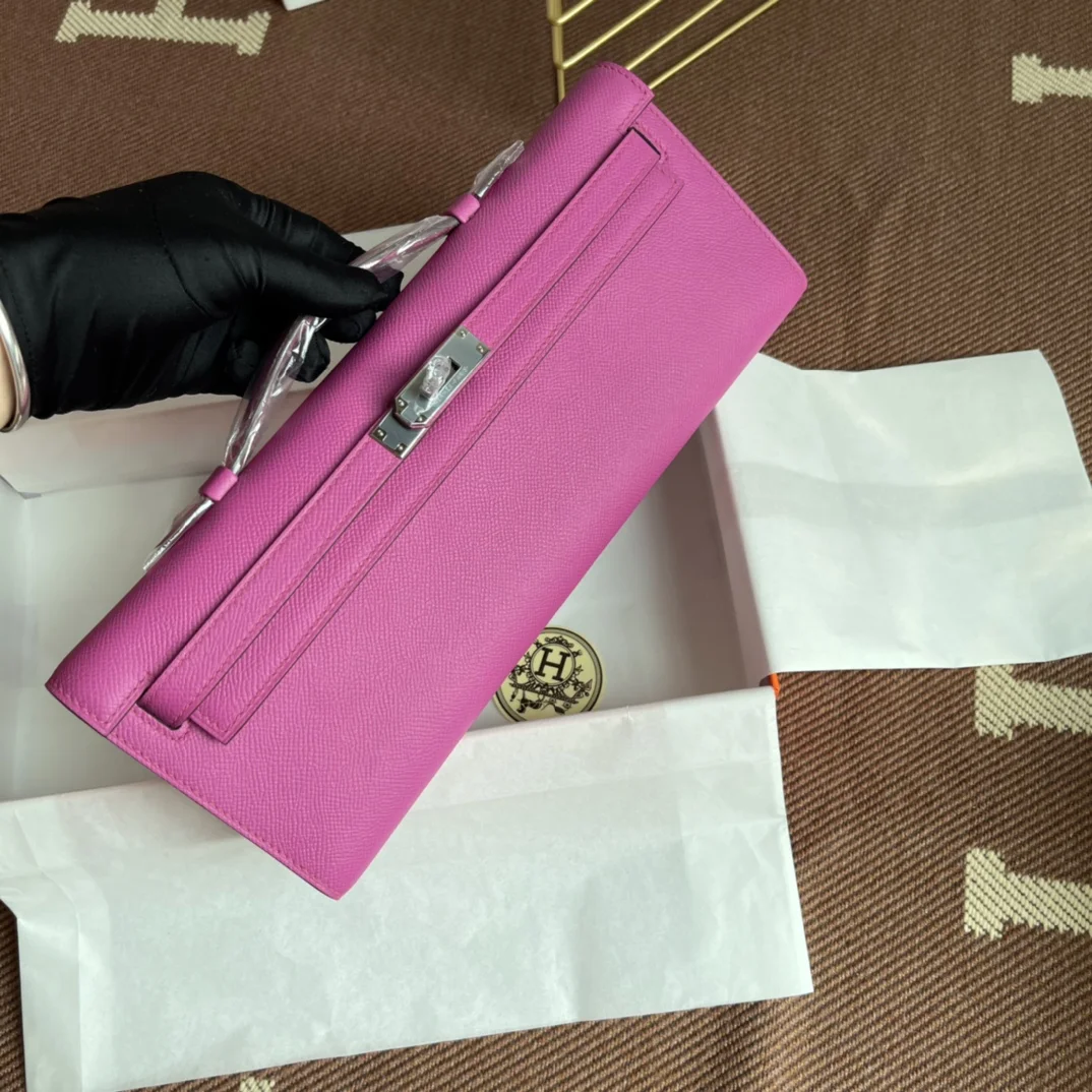 HERMES Clutches Bags Epsom Leather (Pink) 31X14X3CM H00202608091051