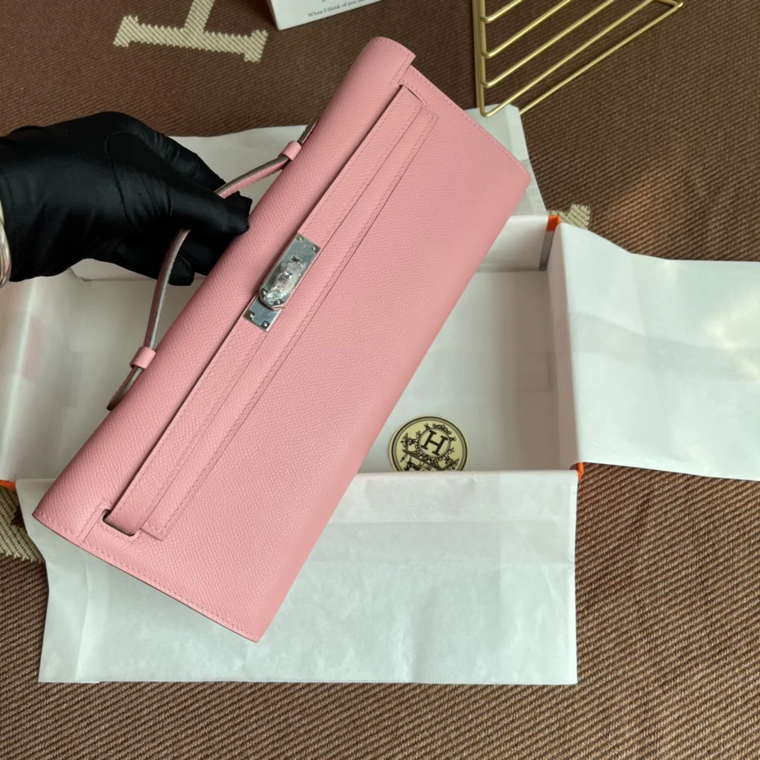 HERMES Clutches Bags Epsom Leather (Pink) 31X14X3CM H00202608091053