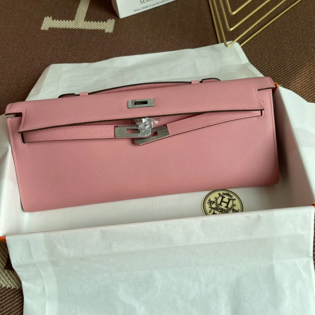 HERMES Clutches Bags Epsom Leather (Pink) 31X14X3CM H00202608091053 - Image 6