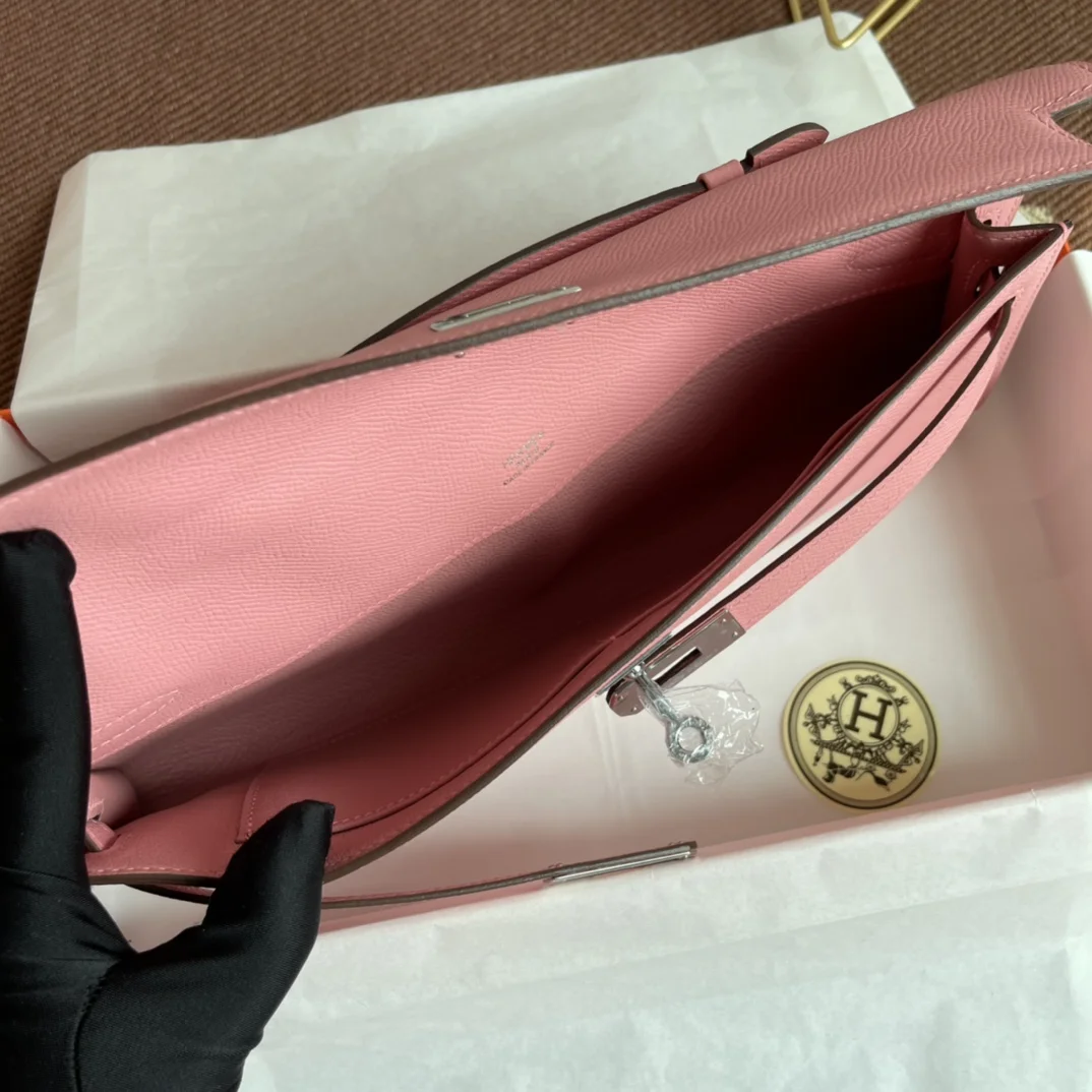 HERMES Clutches Bags Epsom Leather (Pink) 31X14X3CM H00202608091053 - Image 9