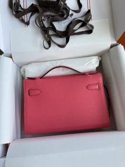 Alternative view of HERMES Clutches Bags Epsom Leather (Pink-Gold) 22CM F50202608090214