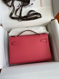 Alternative view of HERMES Clutches Bags Epsom Leather (Pink-Silver) 22CM F50202608090215