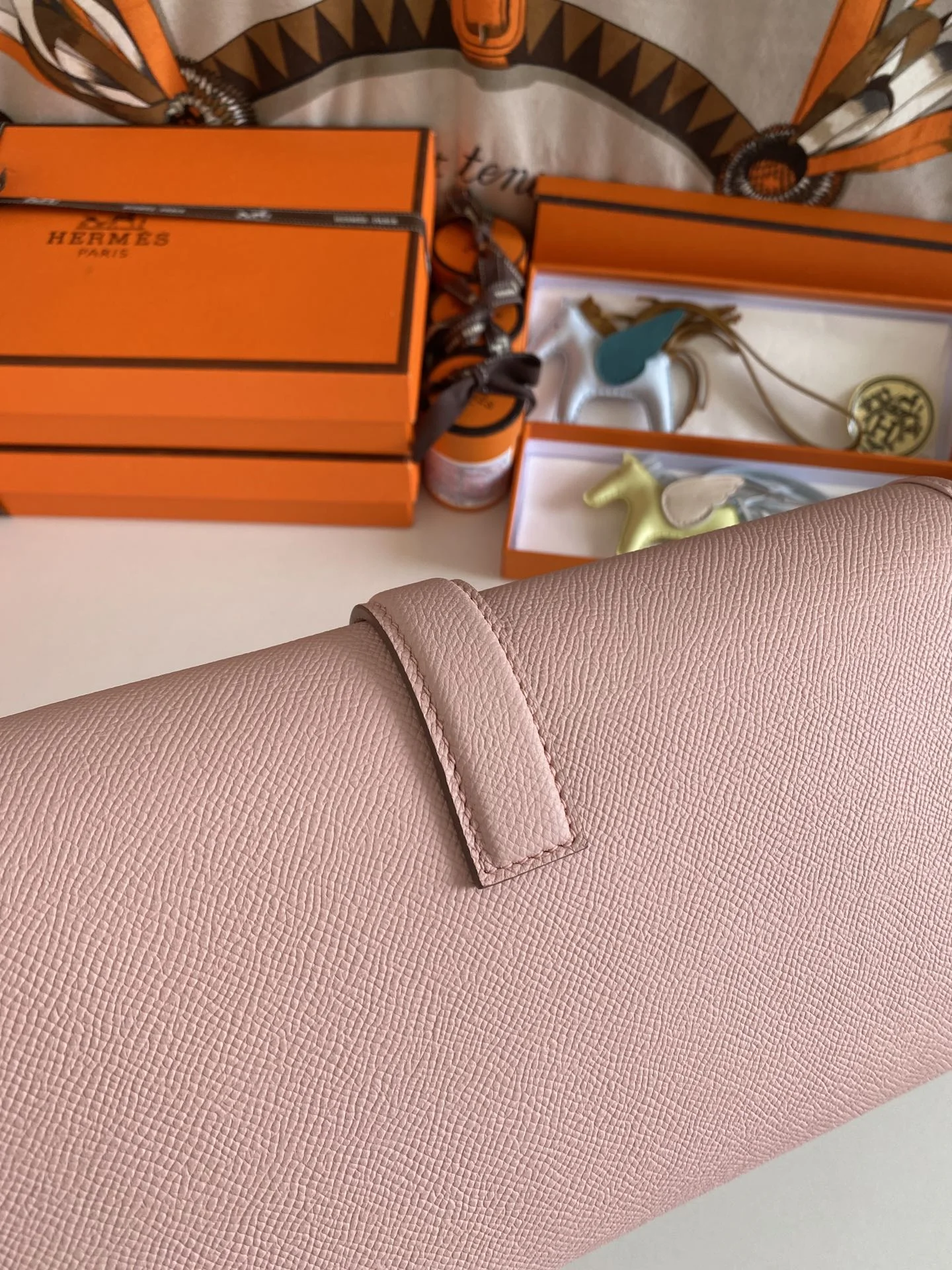 HERMES Clutches Bags Epsom Leather (Pink-Tan) 29CM H00202608091122 - Image 9