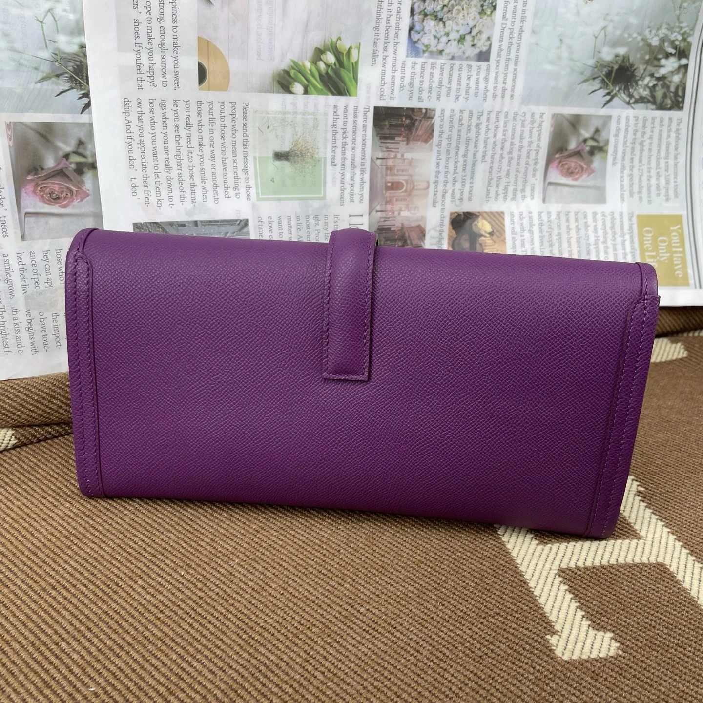 HERMES Clutches Bags Epsom Leather (Purple) 29 H00202608091159 - Image 2