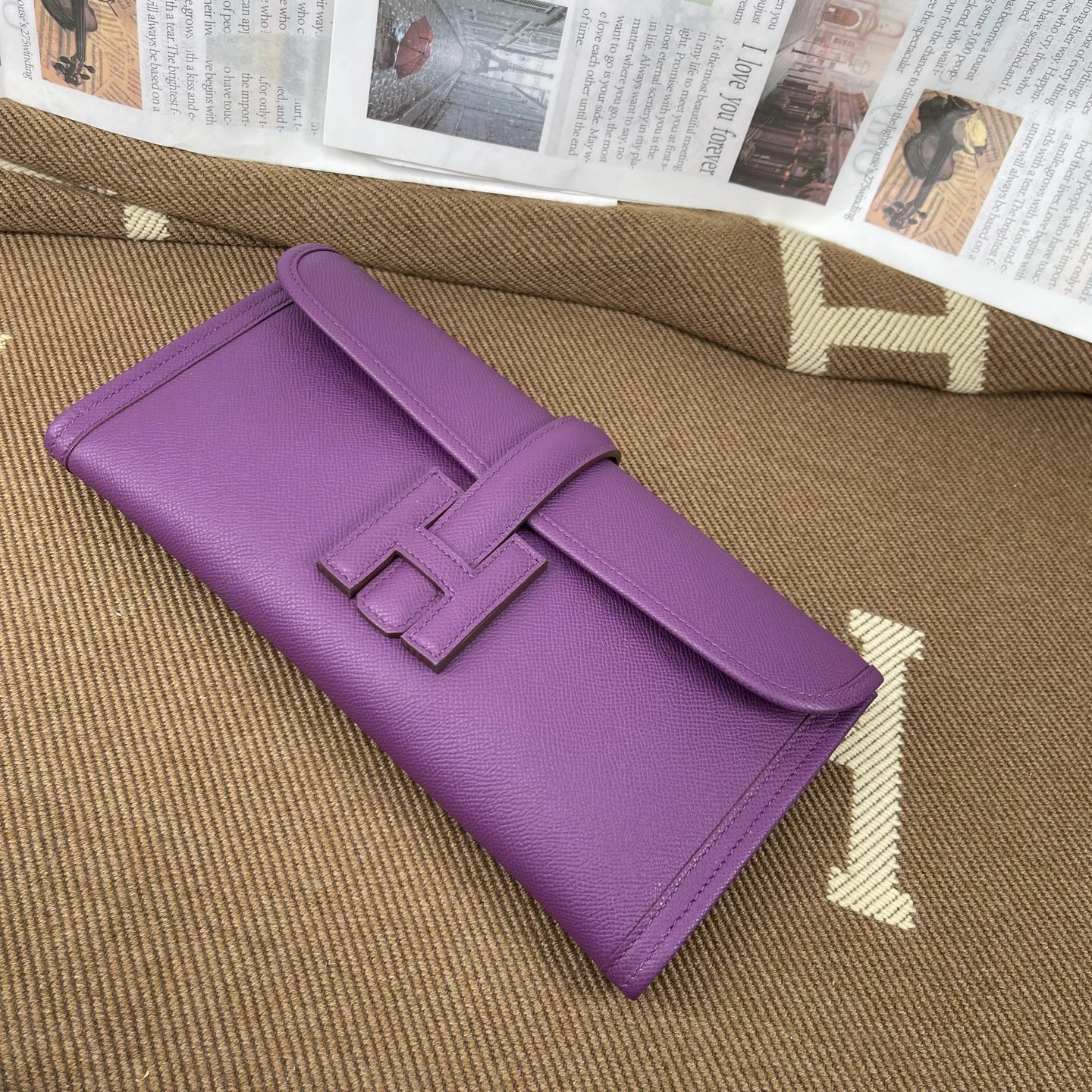 HERMES Clutches Bags Epsom Leather (Purple) 29 H00202608091159 - Image 3