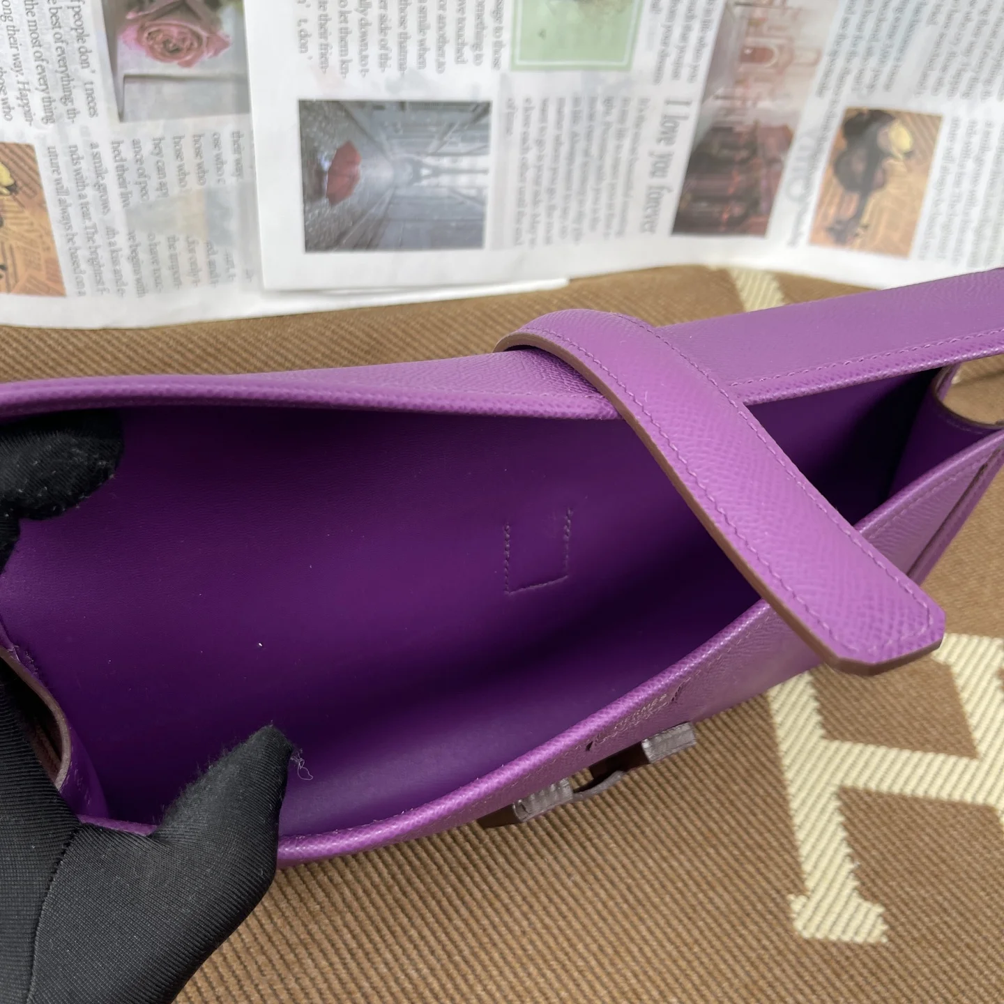 HERMES Clutches Bags Epsom Leather (Purple) 29 H00202608091159 - Image 6