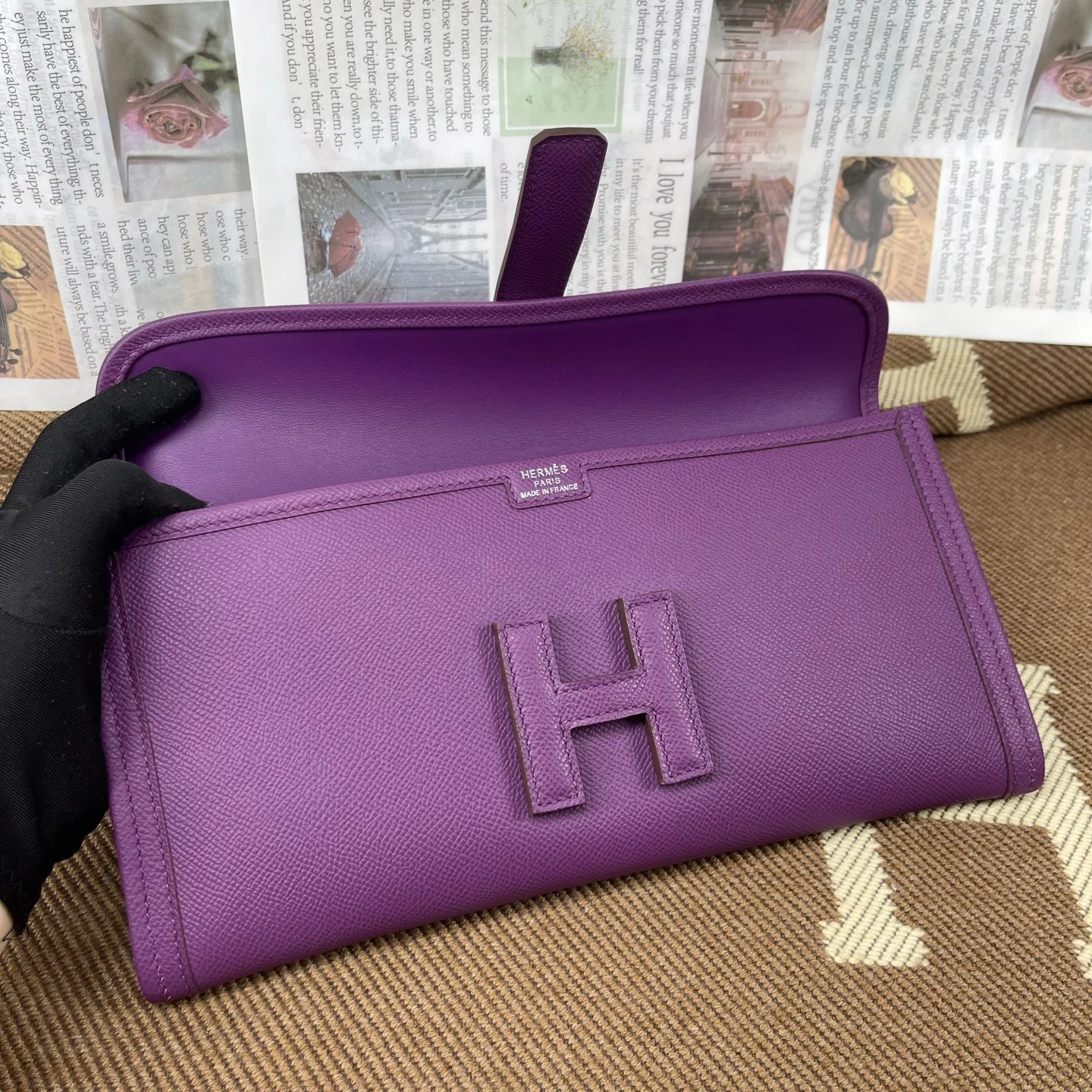 HERMES Clutches Bags Epsom Leather (Purple) 29 H00202608091159 - Image 7