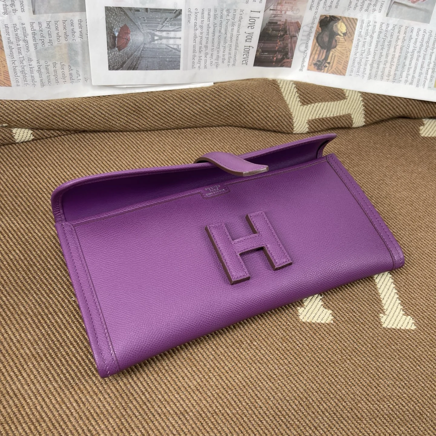HERMES Clutches Bags Epsom Leather (Purple) 29 H00202608091159 - Image 8