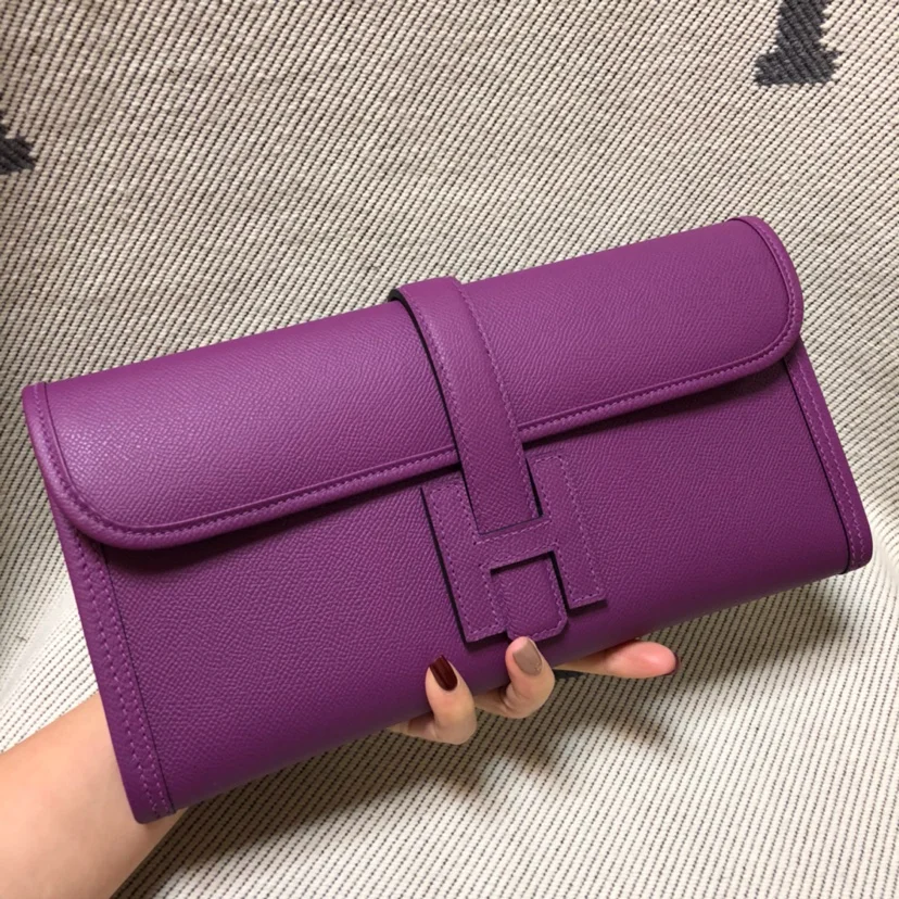 HERMES Clutches Bags Epsom Leather (Purple) 29XCM H00202608091154 - Image 2