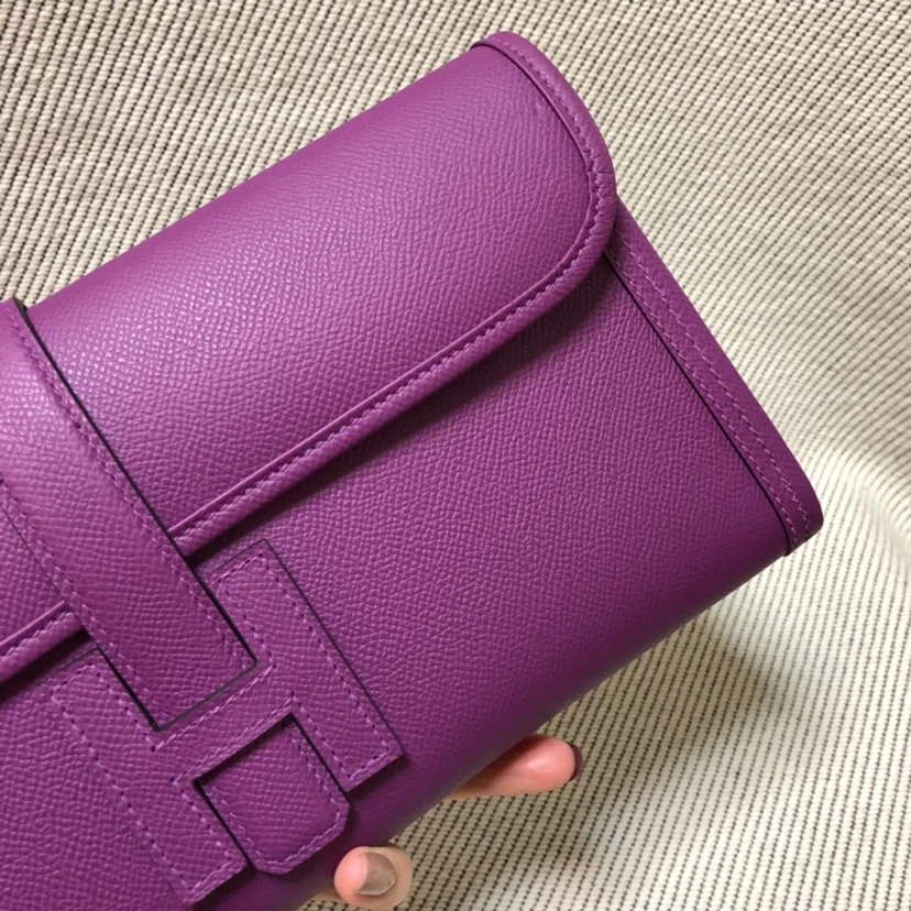 HERMES Clutches Bags Epsom Leather (Purple) 29XCM H00202608091154 - Image 5