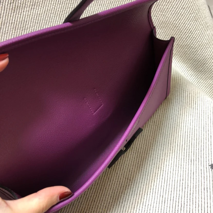HERMES Clutches Bags Epsom Leather (Purple) 29XCM H00202608091154 - Image 9