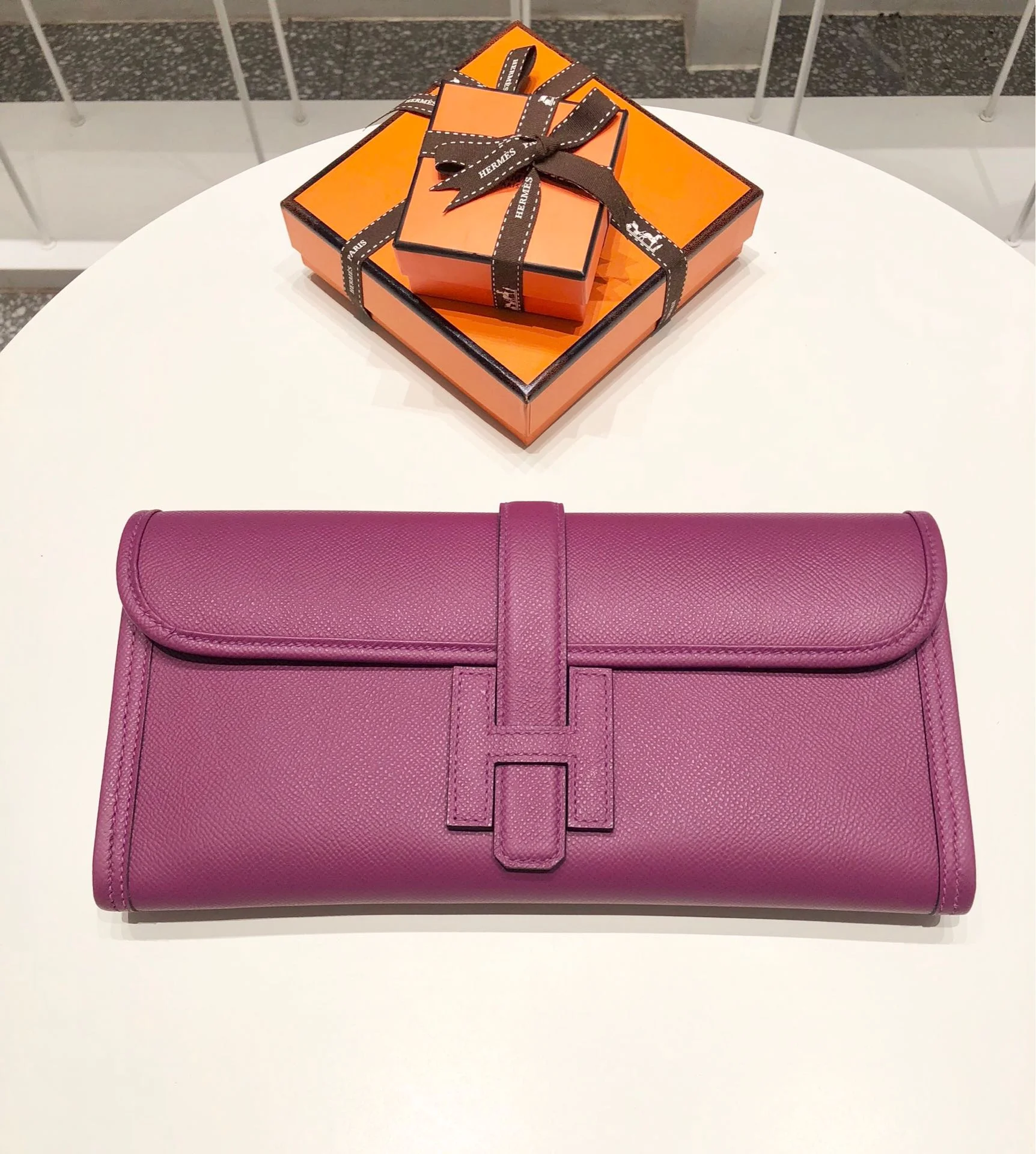 HERMES Clutches Bags Epsom Leather (Purple) One Size H00202608091143