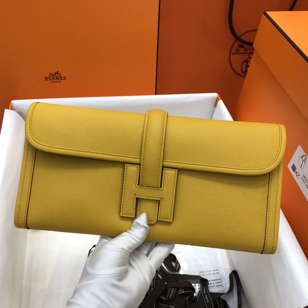 HERMES Clutches Bags Epsom Leather (Yellow) 29CM H00202608091126