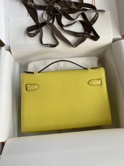 Alternative view of HERMES Clutches Bags Epsom Leather (Yellow-Gold) 22XCM F50202608090220