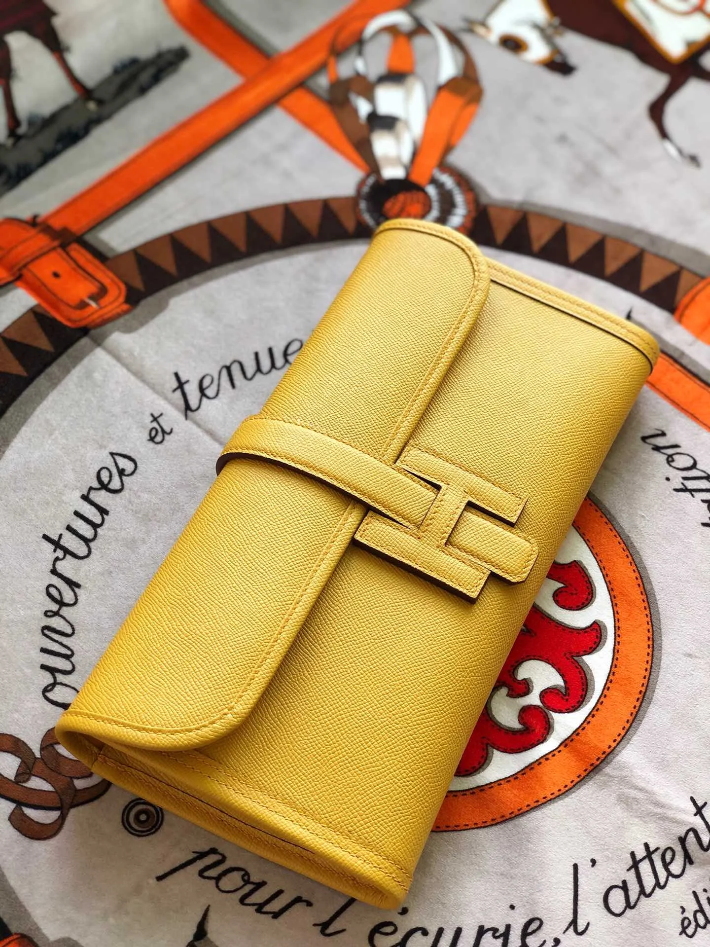 HERMES Clutches Bags Epsom Leather (Yellow-Gold) 29X0X0CM H00202608091129