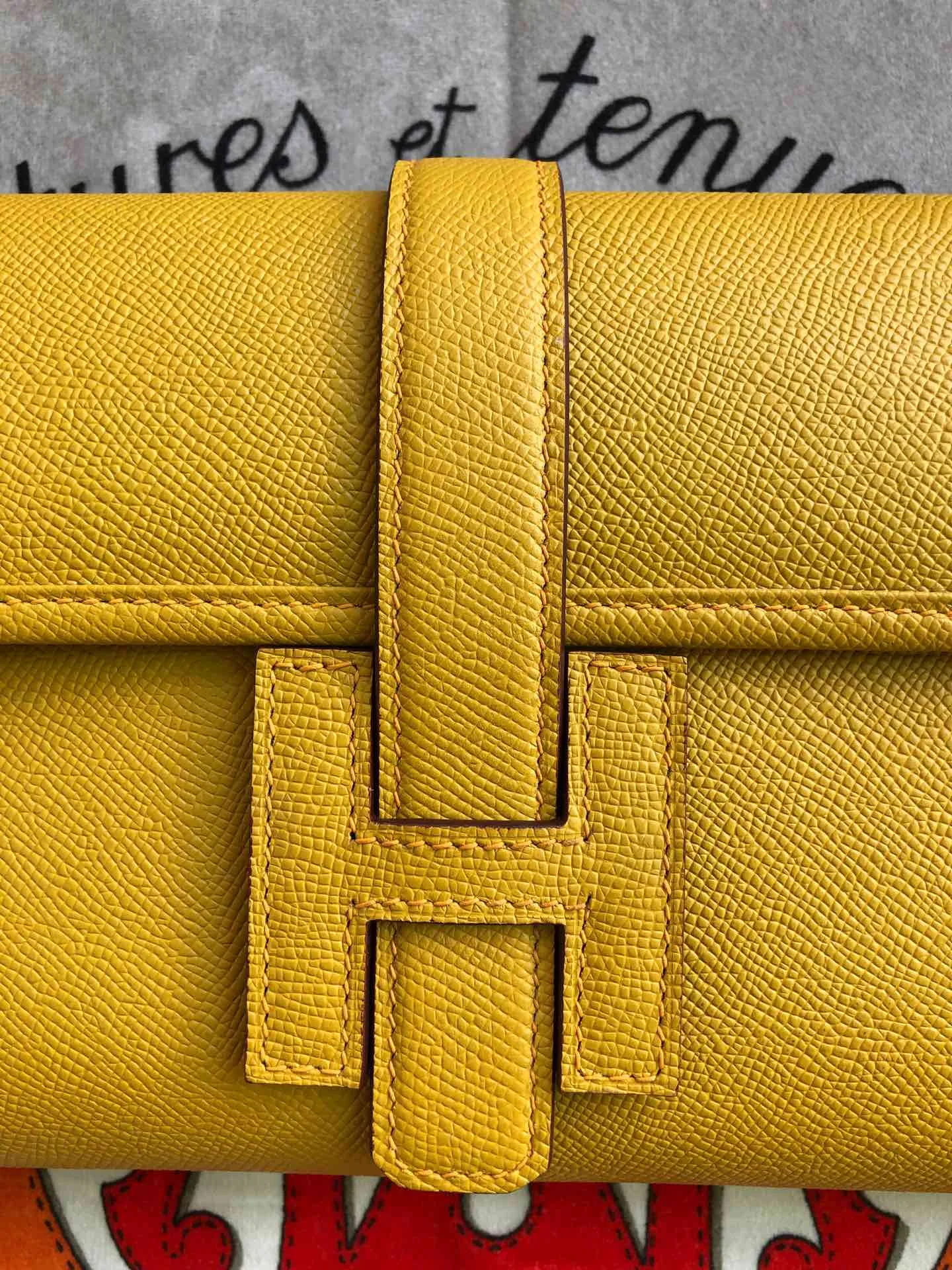 HERMES Clutches Bags Epsom Leather (Yellow-Gold) 29X0X0CM H00202608091129 - Image 3