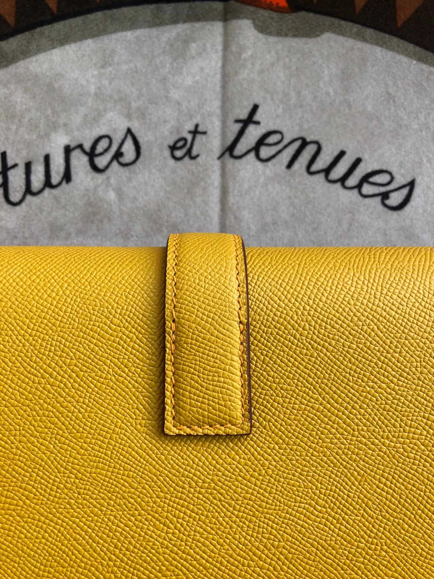 HERMES Clutches Bags Epsom Leather (Yellow-Gold) 29X0X0CM H00202608091129 - Image 4