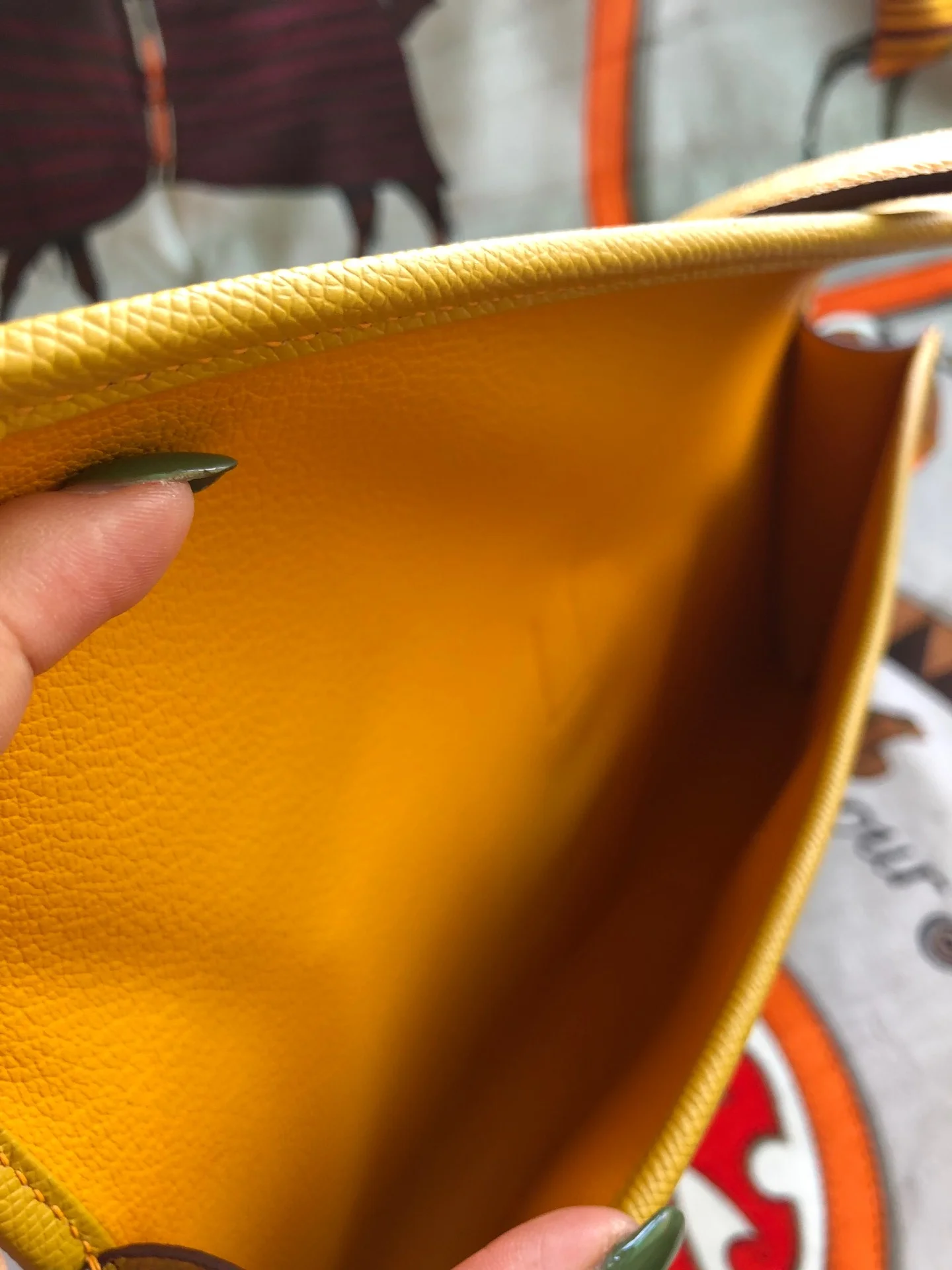 HERMES Clutches Bags Epsom Leather (Yellow-Gold) 29X0X0CM H00202608091129 - Image 6