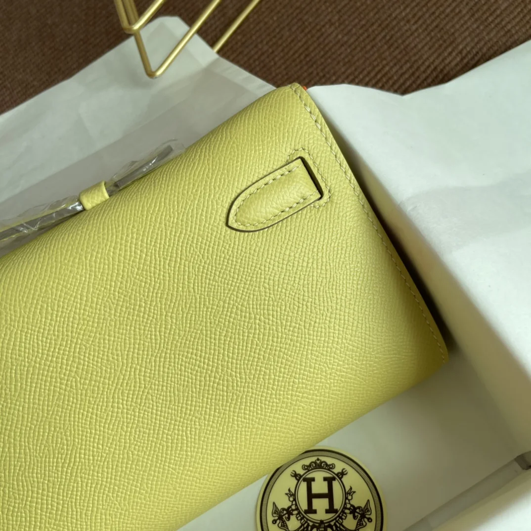 HERMES Clutches Bags Epsom Leather (Yellow-Gold) 31X14X3CM H00202608091063 - Image 5