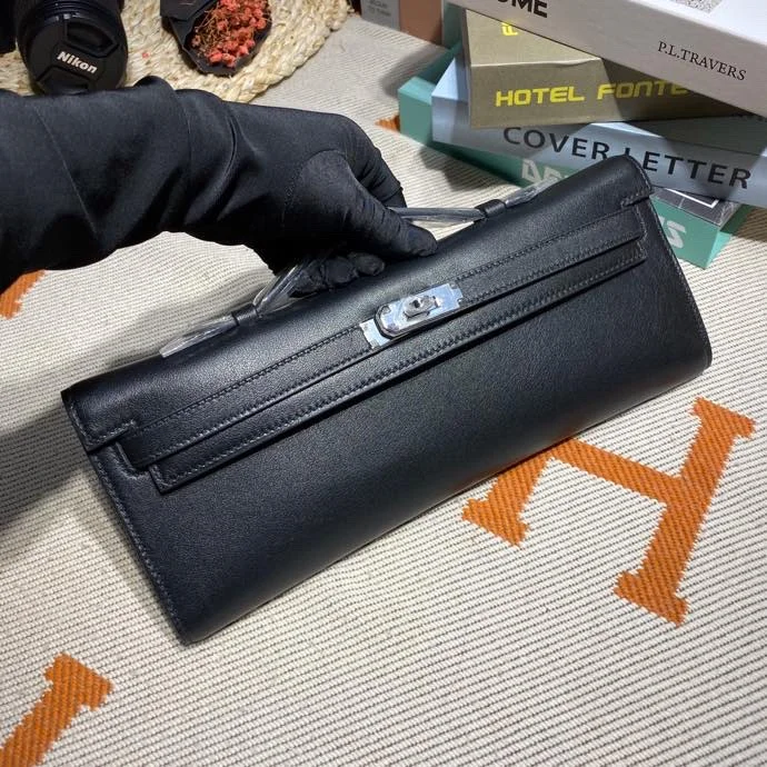 HERMES Clutches Bags Swift Leather (Black) 31X14X3CM H50202608091111