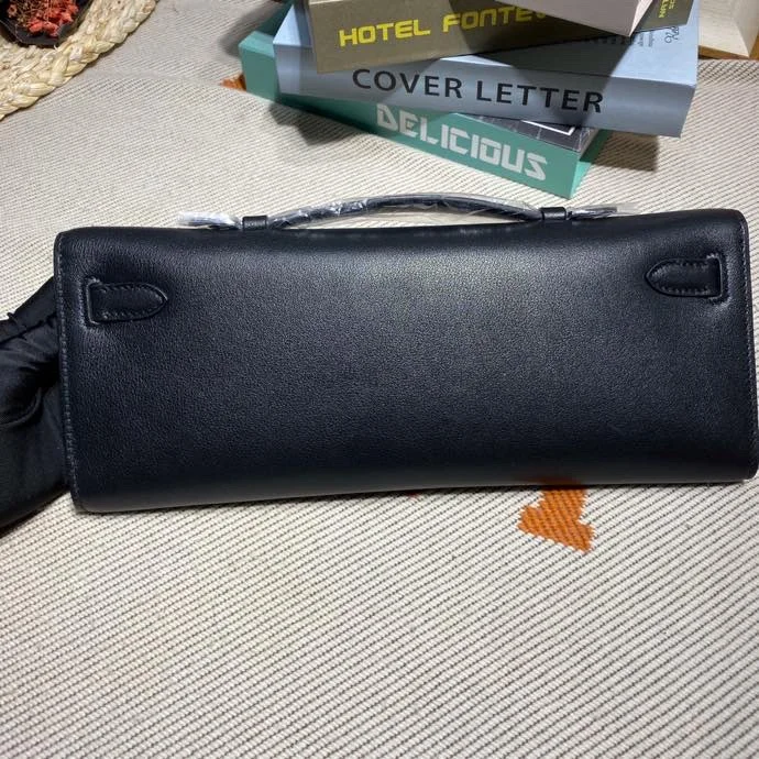 HERMES Clutches Bags Swift Leather (Black-Gold) 31X14X3CM H50202608091112 - Image 3