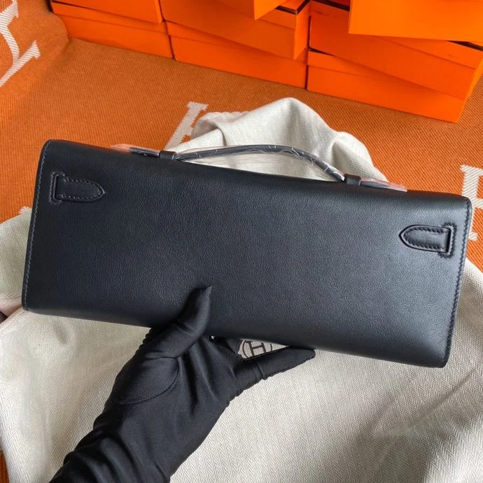 HERMES Clutches Bags Swift Leather (Black-Silver) 31X14X3 H50202608091113 - Image 4