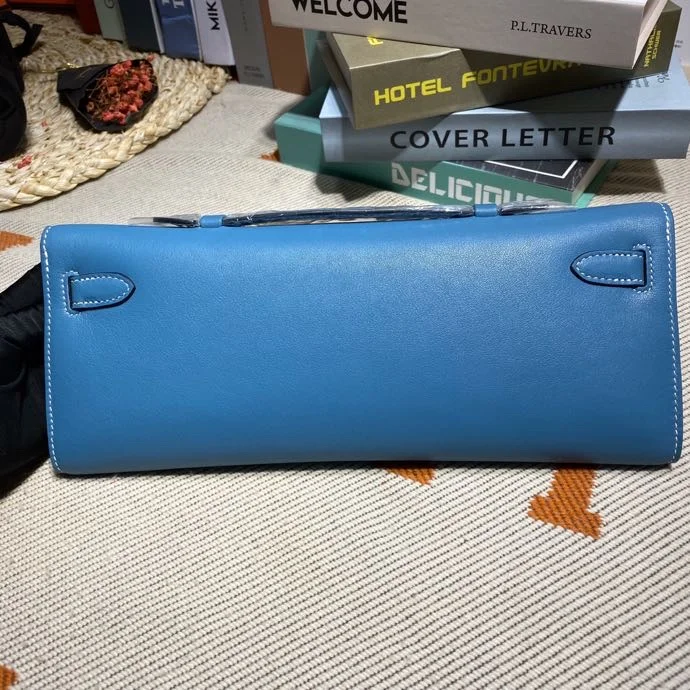 HERMES Clutches Bags Swift Leather (Blue-Gold) 31X14X3CM H50202608091107 - Image 3