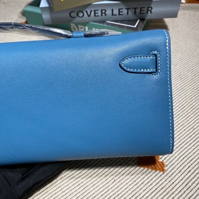 HERMES Clutches Bags Swift Leather (Blue-Gold) 31X14X3CM H50202608091107 - Image 6