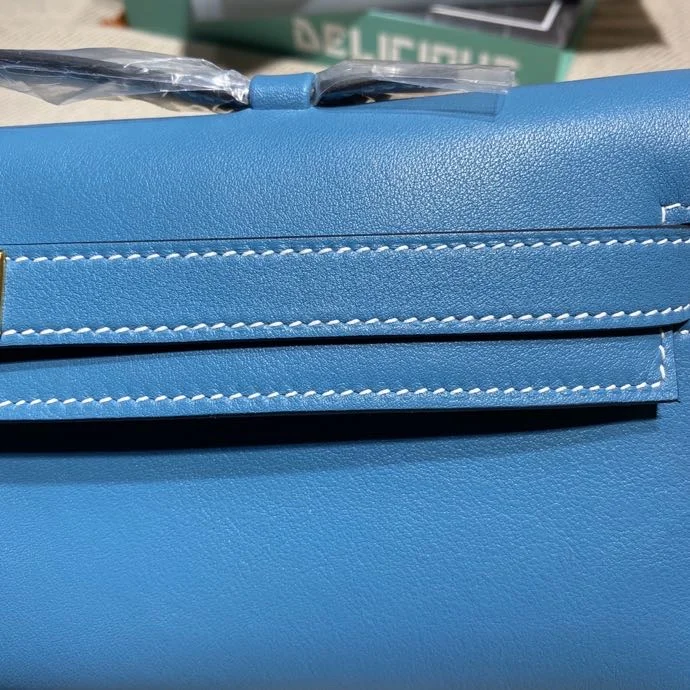 HERMES Clutches Bags Swift Leather (Blue-Gold) 31X14X3CM H50202608091107 - Image 7