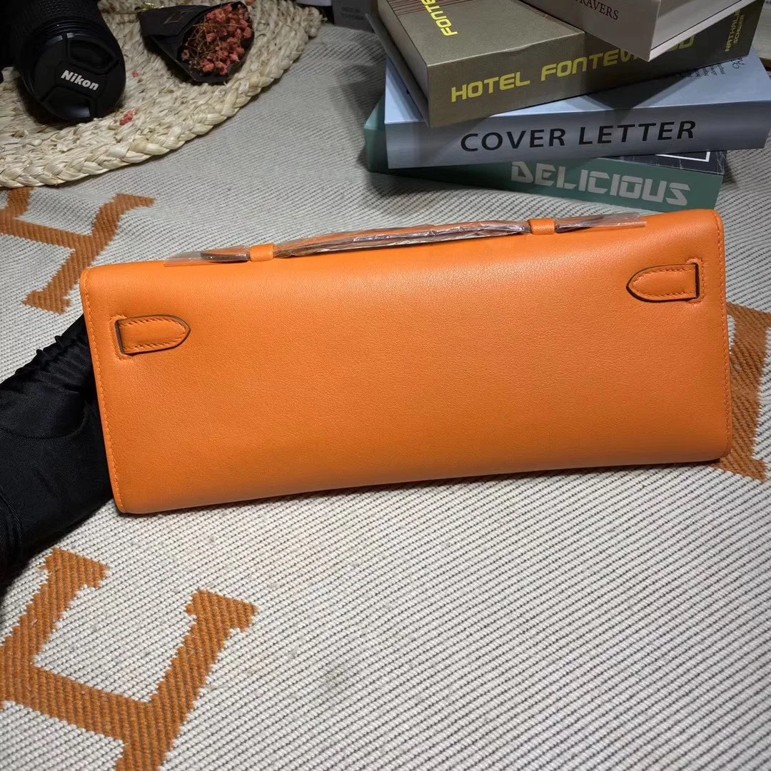HERMES Clutches Bags Swift Leather (Orange-Gold) 31X14X3CM H50202608091099 - Image 3