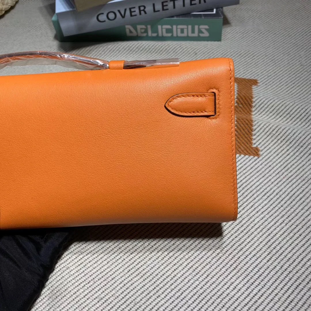 HERMES Clutches Bags Swift Leather (Orange-Gold) 31X14X3CM H50202608091099 - Image 6