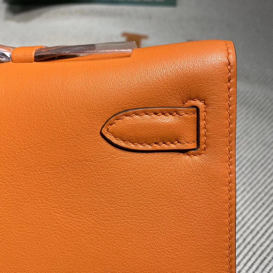 HERMES Clutches Bags Swift Leather (Orange-Gold) 31X14X3CM H50202608091099 - Image 7