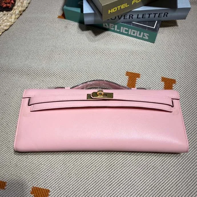 HERMES Clutches Bags Swift Leather (Pink-Gold) 31X14X3CM H50202608091105 - Image 4