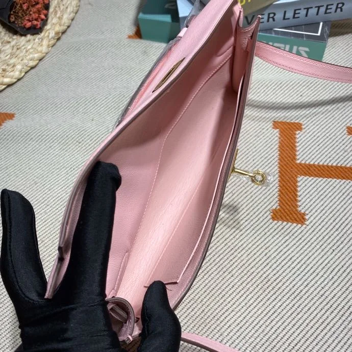 HERMES Clutches Bags Swift Leather (Pink-Gold) 31X14X3CM H50202608091105 - Image 8