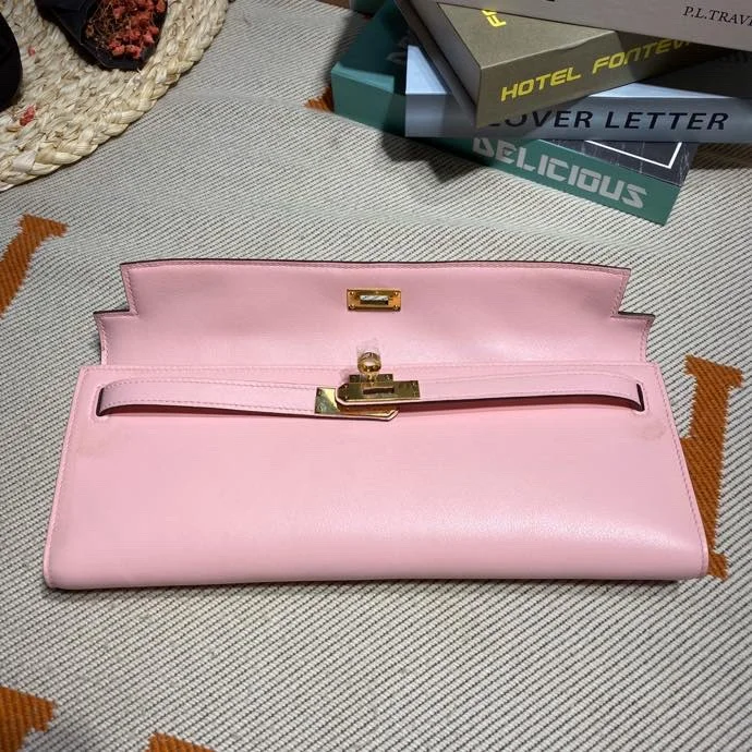 HERMES Clutches Bags Swift Leather (Pink-Gold) 31X14X3CM H50202608091105 - Image 9