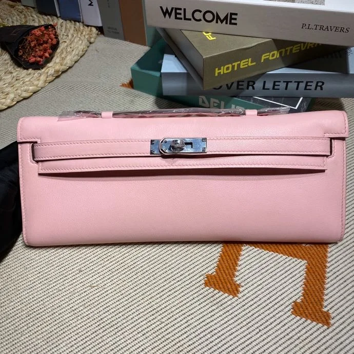 HERMES Clutches Bags Swift Leather (Pink-Silver) 31X14X3CM H50202608091106 - Image 2
