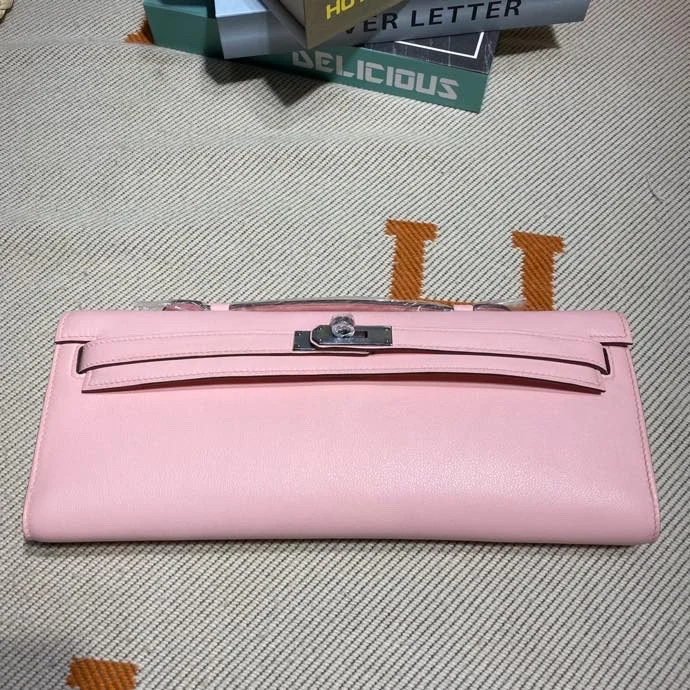HERMES Clutches Bags Swift Leather (Pink-Silver) 31X14X3CM H50202608091106 - Image 4