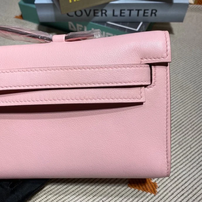 HERMES Clutches Bags Swift Leather (Pink-Silver) 31X14X3CM H50202608091106 - Image 5