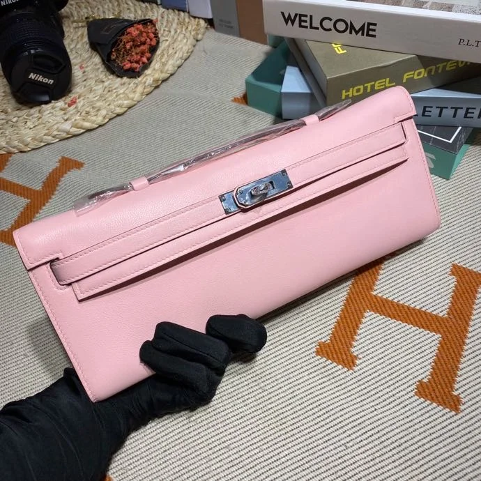 HERMES Clutches Bags Swift Leather (Pink-Silver) 31X14X3CM H50202608091106 - Image 7