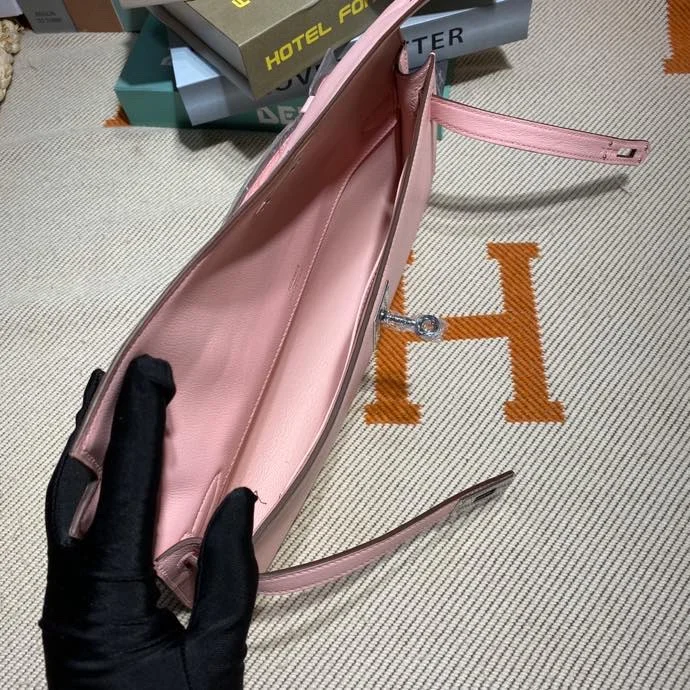 HERMES Clutches Bags Swift Leather (Pink-Silver) 31X14X3CM H50202608091106 - Image 8