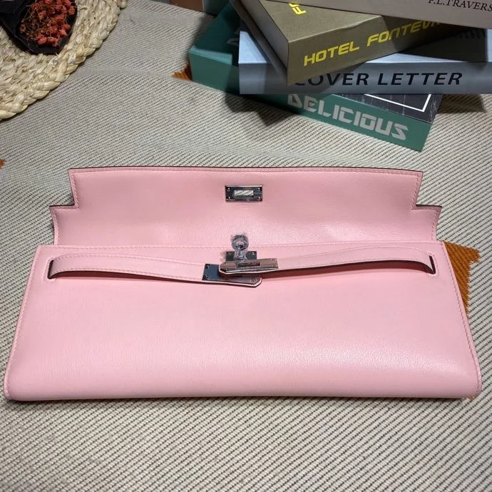 HERMES Clutches Bags Swift Leather (Pink-Silver) 31X14X3CM H50202608091106 - Image 9