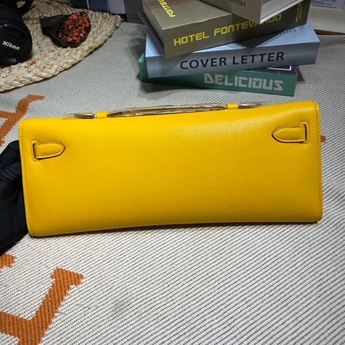 HERMES Clutches Bags Swift Leather (Yellow-Silver) 31X14X3CM H50202608091104 - Image 3