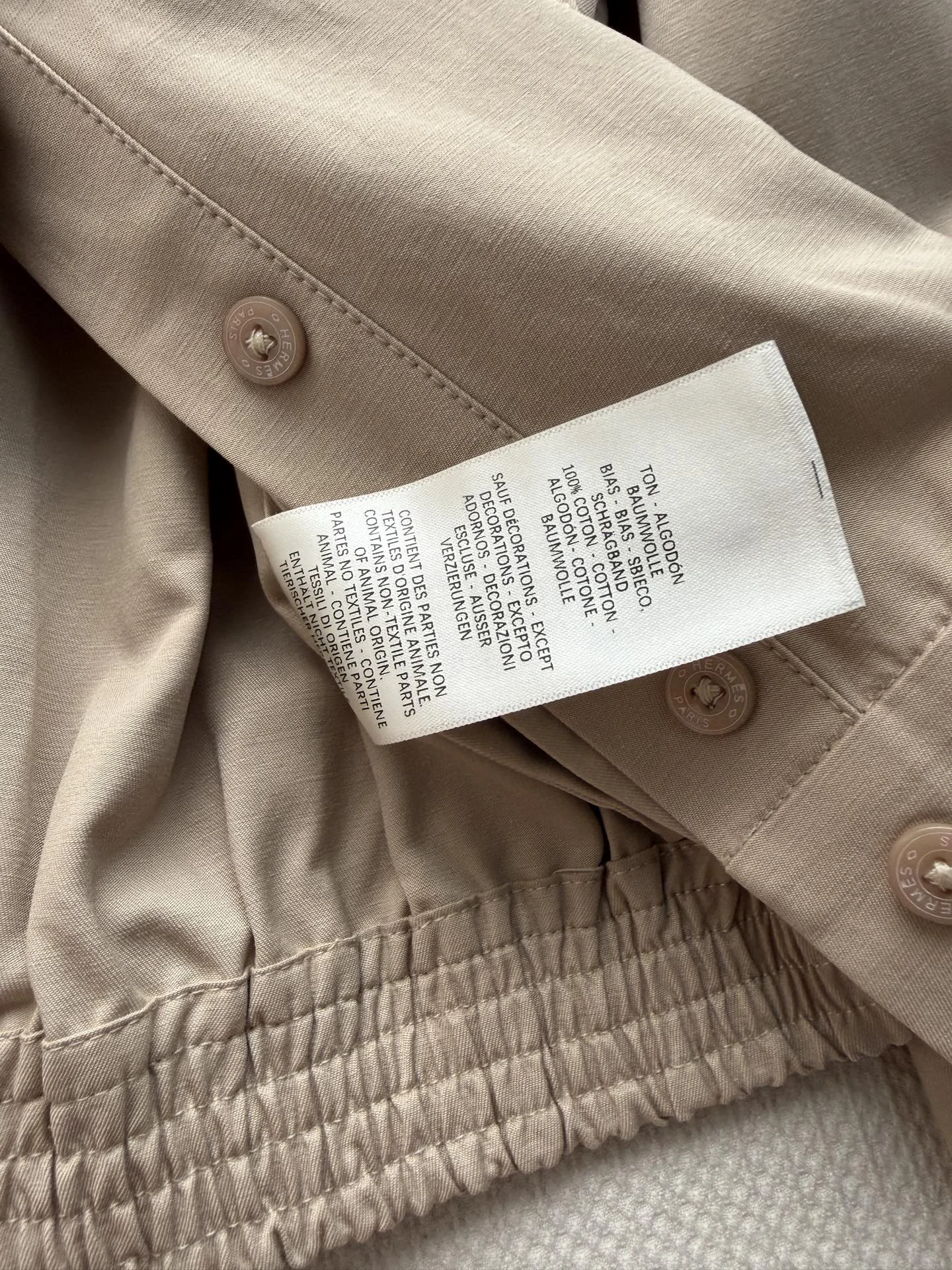 HERMES Coats Cotton SML C05202608040516 - Image 9