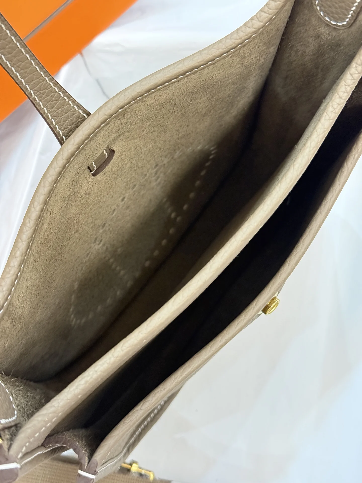 HERMES Crossbody Bags Canvas Leather (Beige-Gold) 23CM A050202608091410 - Image 8