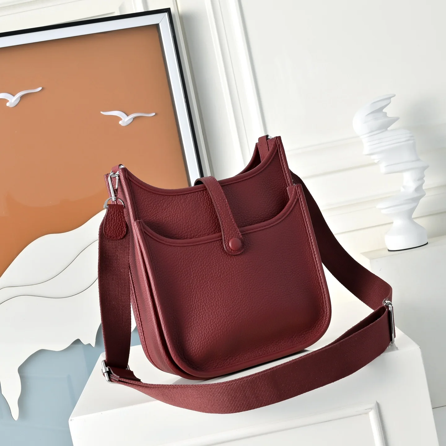 HERMES Crossbody Bags TC Calfskin Leather (Burgundy) 23CM H50202608090966 - Image 3