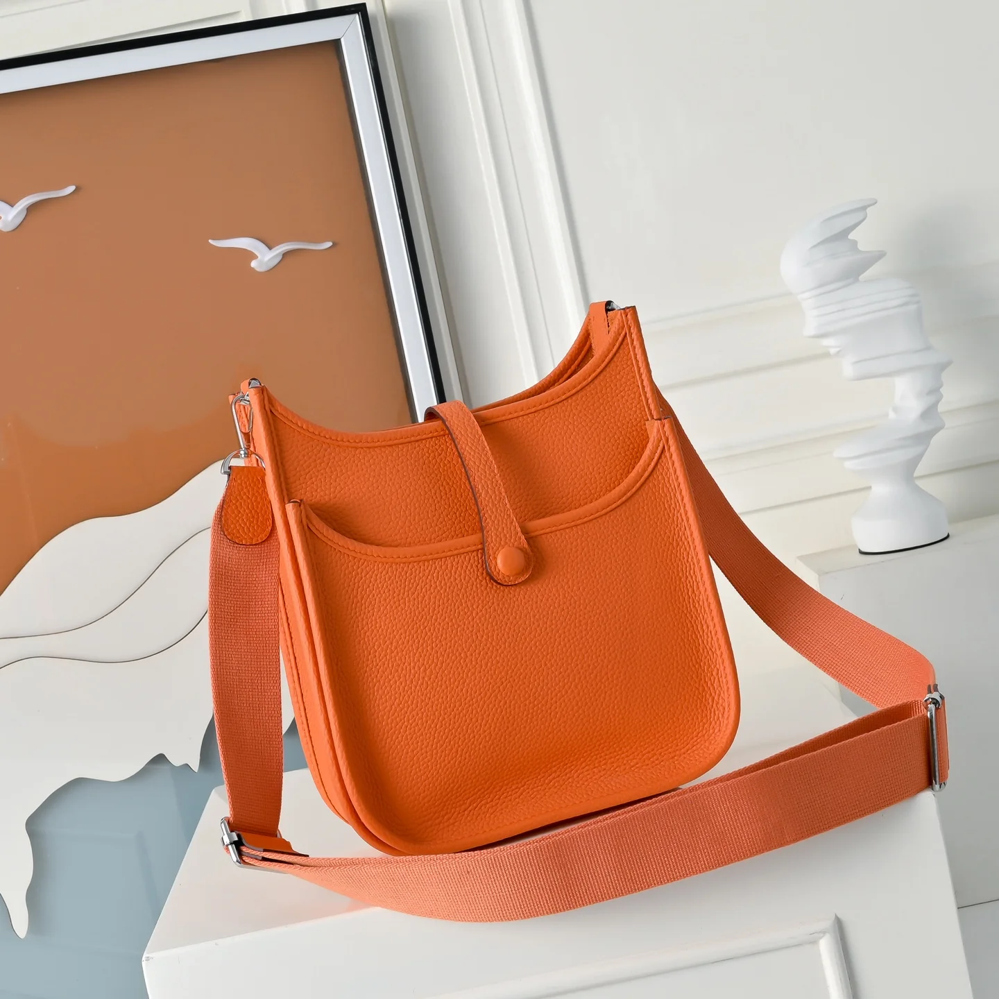 HERMES Crossbody Bags TC Calfskin Leather (Orange) 23CM H50202608090967 - Image 3