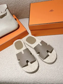 HERMES Espadrilles Suede Goatskin EU39-46 B60202608031743