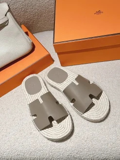 HERMES Espadrilles Suede Goatskin EU39-46 B60202608031748